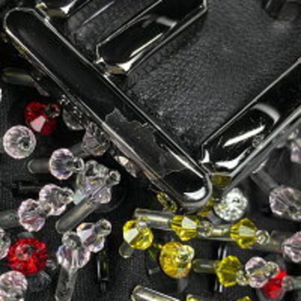 Fendi Mamma Bucket rhinestone sequin Shoulder Bag black multi - Picture 5 of 6